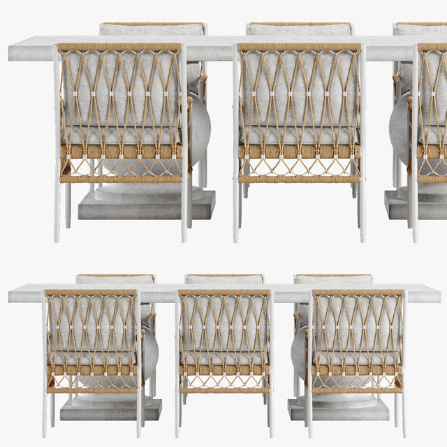Serena and Lily Salt Greek chair Terrace table set — Descargar