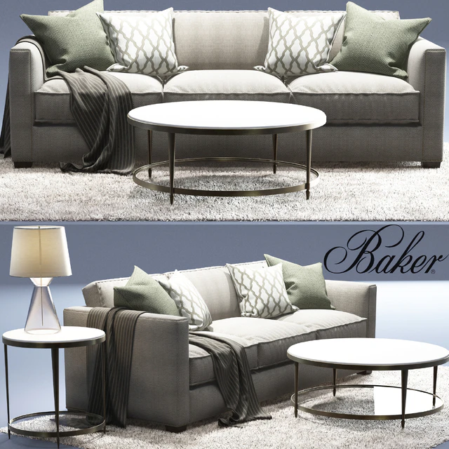 Baker Manhattan Sofa Oberon Waistline Table Lamp Oberon Cocktail — Descargar