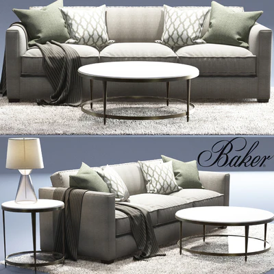Baker Manhattan Sofa Oberon Waistline Table Lamp Oberon Cocktail — Ver 1