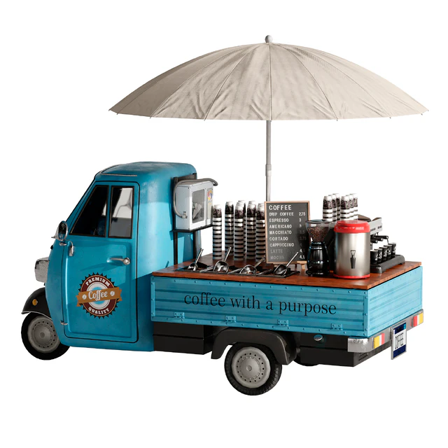 Foodtruck coffee blue set 7 — Descargar