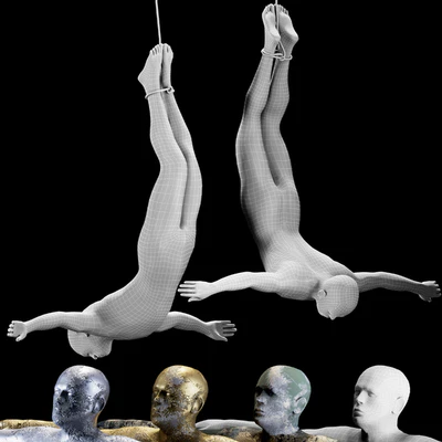 Men fly - Sculpture — Ver 3