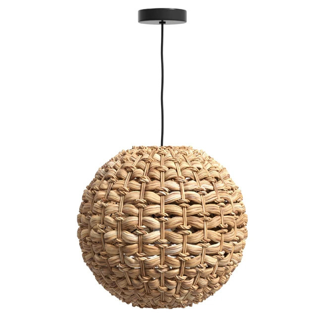 Woven Pendant Lamp Brown SIWAZE — Descargar