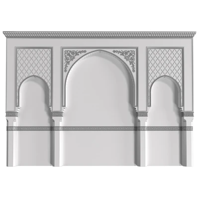 Arch in oriental style. Arab decorative wall. Arabic wall.Oriental Wall paneling — Ver 7