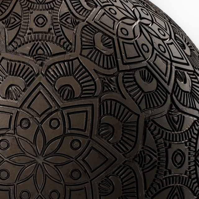 Metal Materials 18- Ornament Metal panels, Pbr 4k Seamless — Скачать