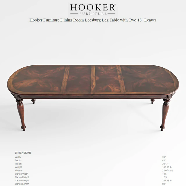 Hooker Furniture Dining Room Leesburg Leg Table — Descargar