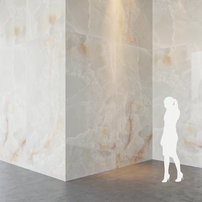 Fiandre Precious Stones WHITE ONIX 300x150 cm onyx slab Tile Set — Скачать
