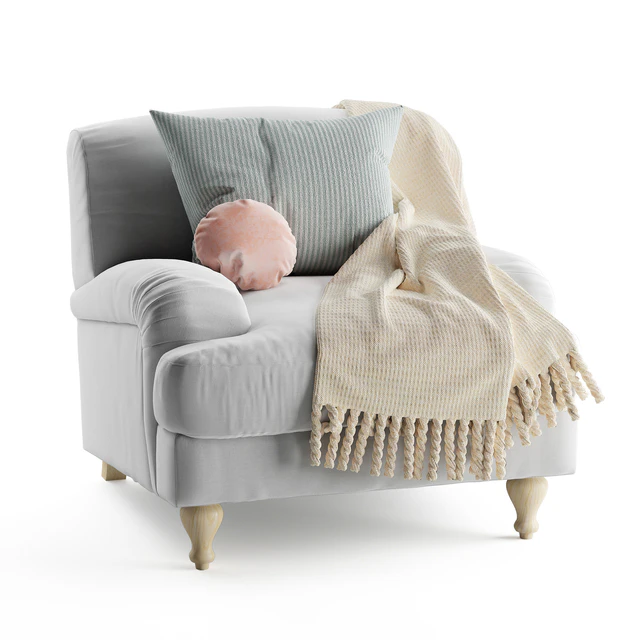 Rose Fabric Armchair — Скачать