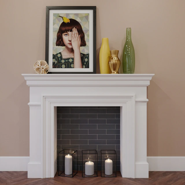 Fireplace with decor — Descargar