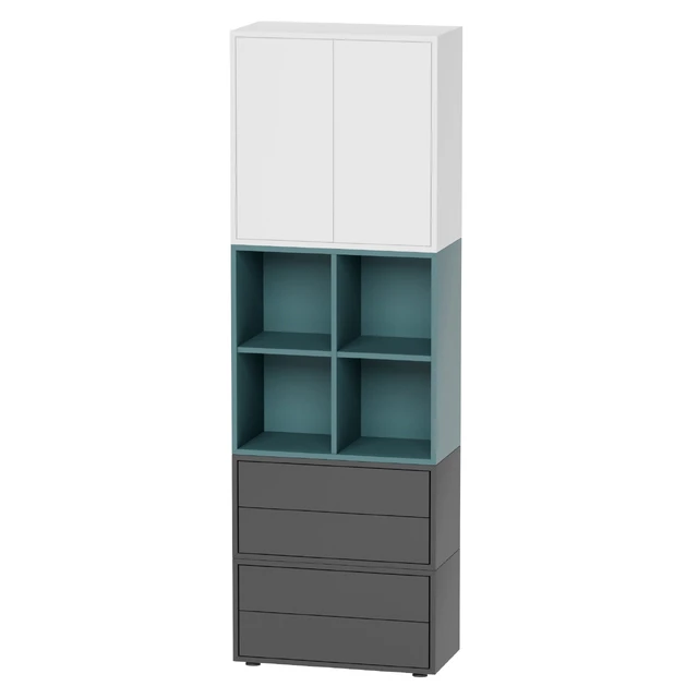 Combined cabinet with legs 70x35x212 cm EKET — Descargar