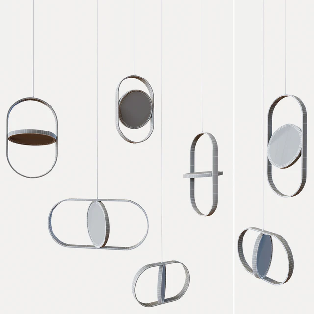 Modern double round LED pendant light loft — Скачать