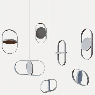 Modern double round LED pendant light loft — Вид 3