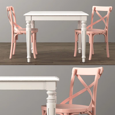 FRENCH EMPIRE SQUARE PLAY TABLE — Ver 1