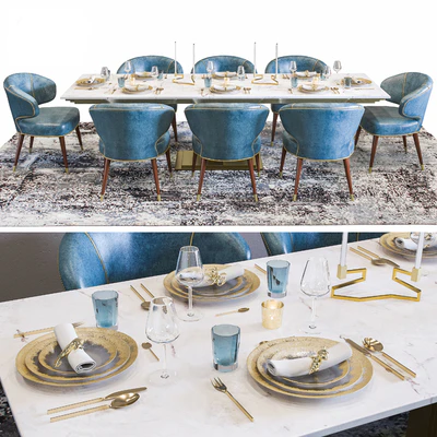 Luxury Ottiu Restaurant Table Set — Вид 1