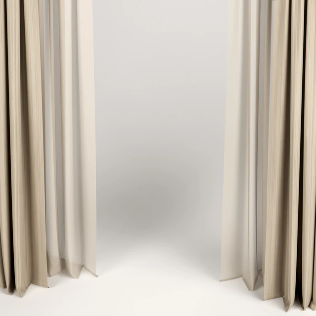 Light brown curtains with Roman and tulle. — Descargar
