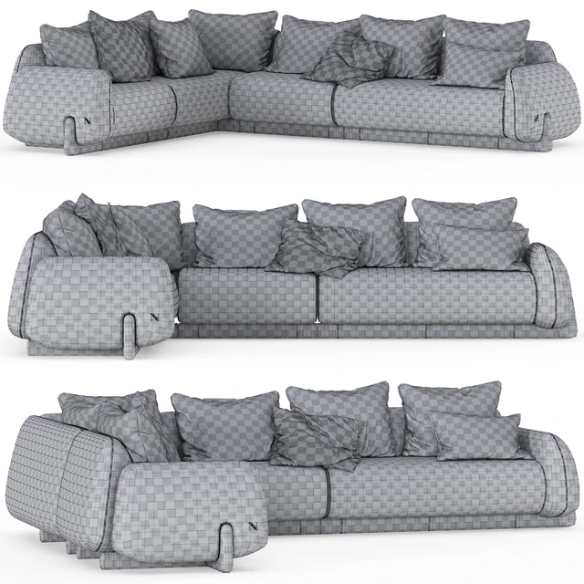 Диван от фабрики Natuzzi, серия Mirai Set 1 — Скачать