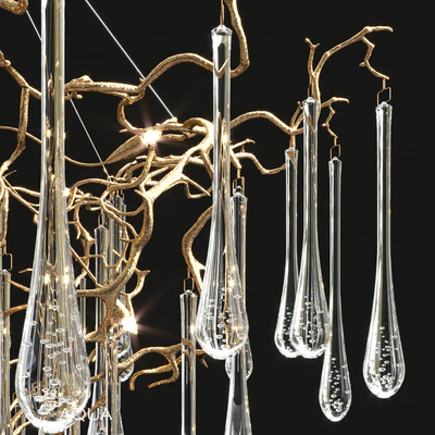 Serip Aqua 19 Lamp Funnel Bespoke Chandelier — Ver 3