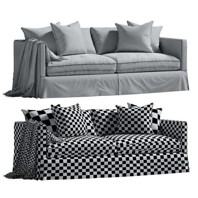 Marina Slipcover Sofa Gray — Descargar
