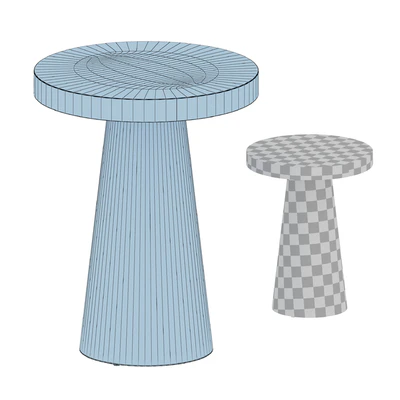 Круглый Журнальный столик Willy White Plaster Pedestal Side Table — Вид 5
