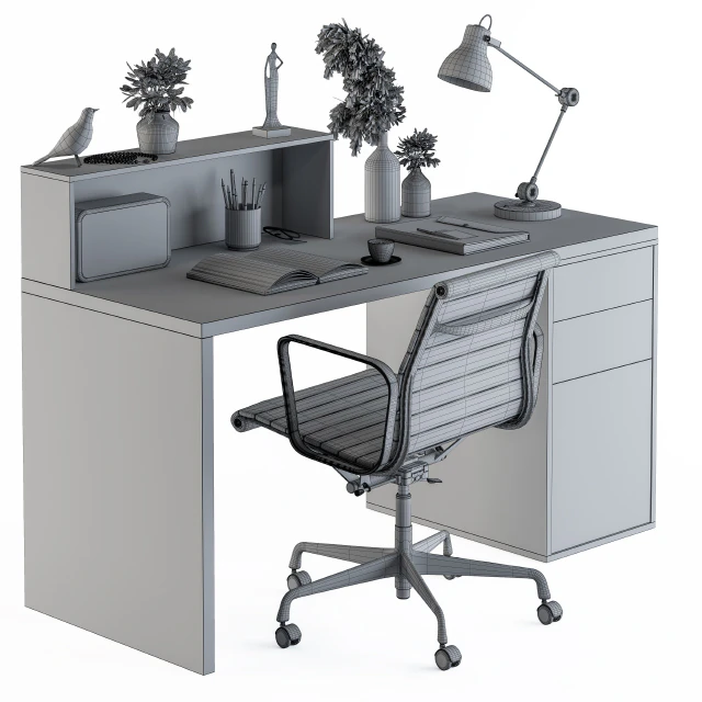 Work Table with Dried Plants - Set 82 — Descargar
