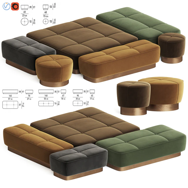 Jacques Pouf Set Minotti — Descargar