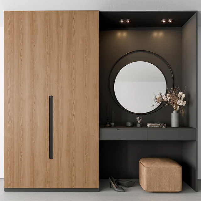 Hallway 63 - Black and Wood Entrance — Скачать