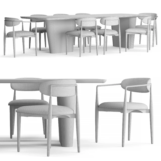 RH Dalia Rectangular Dining Table — Descargar