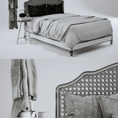 RH Lorraine Caned Bed — Вид 3