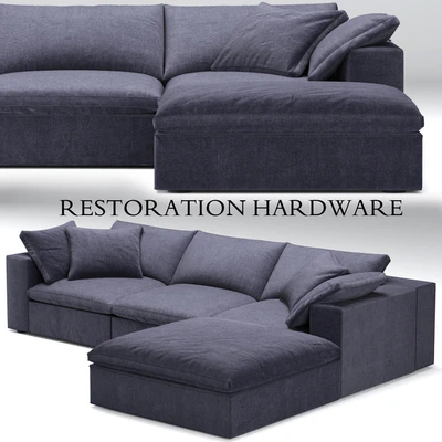 Restoration Hardware Cloud Modular blue sofa — Ver 1