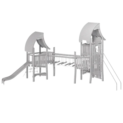 Kompan. Two Tower with Wobble Bridge — Ver 5