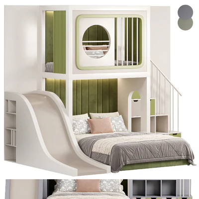 Designer two-level bed Kids room 10 — Ver 1