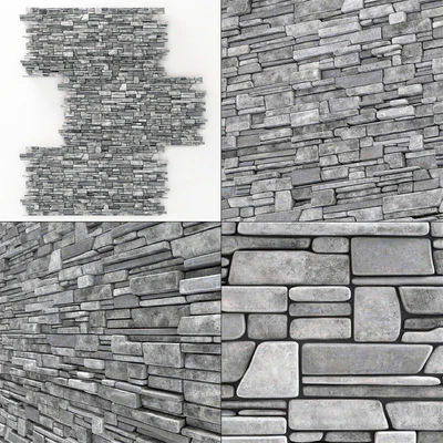 Wall stone clincer rock decor n1 / Каменная клинкерная стена — Вид 5