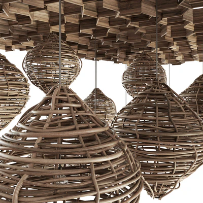 Branch Vespiary ceiling decor n1 / Beehive ceiling with branches — Ver 5