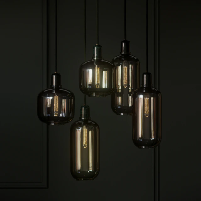 Normann Copenhagen Amp Lamp Smoke Black and Green Lamps — Download