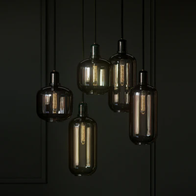 Normann Copenhagen Amp Lamp Smoke Black and Green Lamps — View 1