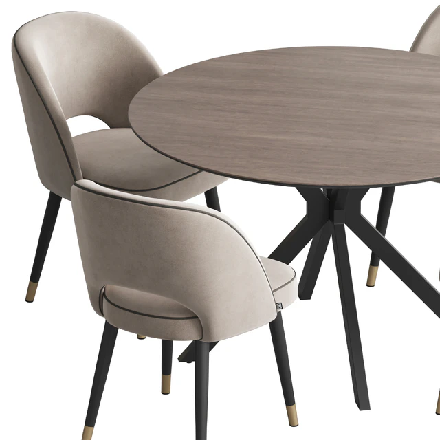 Dining set Ralf table Cliff chair — Descargar