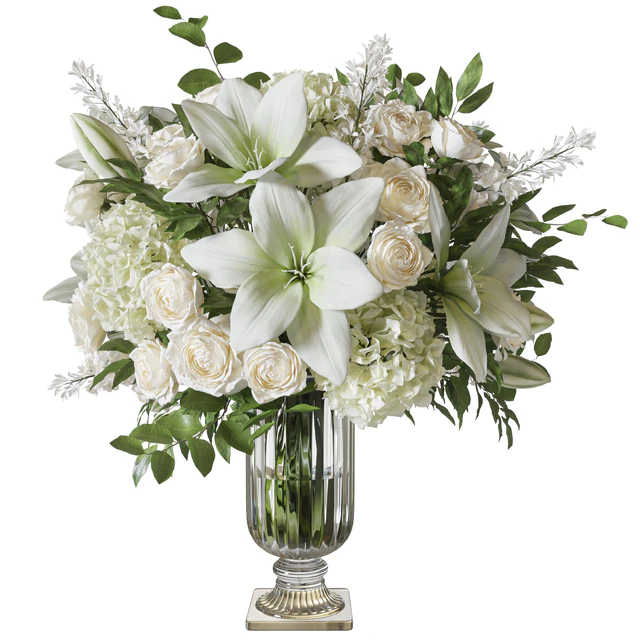 Flower Set 070 Lily rose crystal vase — Descargar