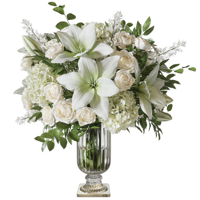 Flower Set 070 Lily rose crystal vase — Ver 1