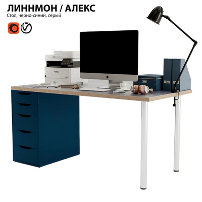 IKEA LINNMON / ALEX Office Desk — Ver 3