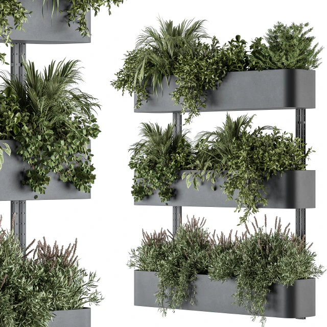 Indoor Plant Set 306 - Box Stand with Hanging Plants — Descargar