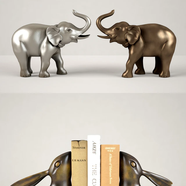 ELEPHANT AND BUNNY BOOKENDS RH — Скачать