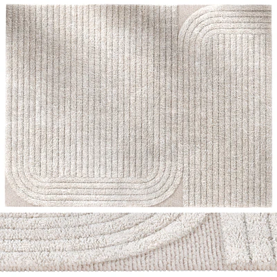 Erden Furrow – Natural White rug — Ver 1