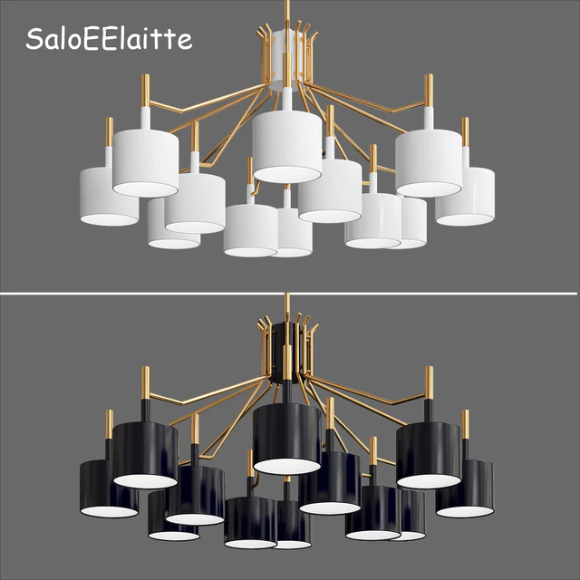 BlackWhite Shades Living Room Led Pendant Chandelier — Descargar