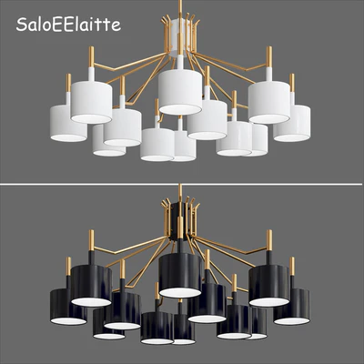 BlackWhite Shades Living Room Led Pendant Chandelier — Descargar