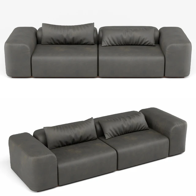 Modern leather sofa — Descargar