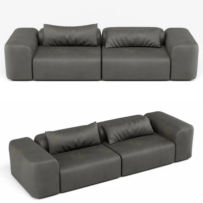 Modern leather sofa — Ver 1