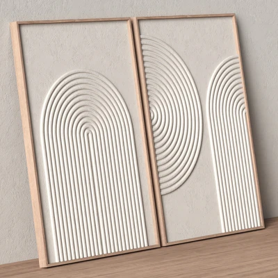 Relief artwork - 3d art wall decor - Panels — Ver 7