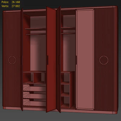 Wardrobe, Art Deco Hira. Wardrobe by Medusa Home — Ver 5