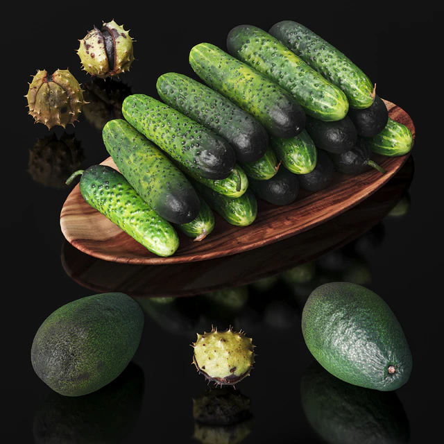 Cucumbers, chestnuts and avocados — Descargar
