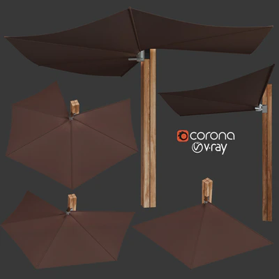 Wall-mounted Garden umbrella — Ver 1