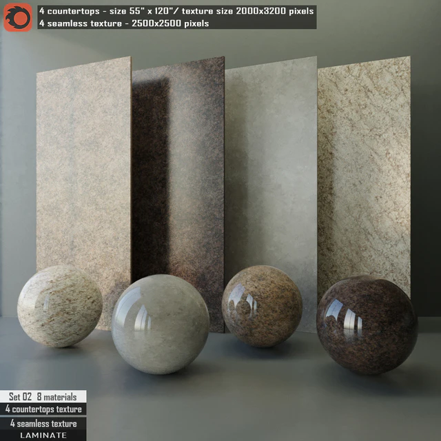 Laminate countertops & Seamless texture Set 02 — Descargar